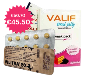 Vilitra 20mg x 20 tabletten +
Valif Oral Jelly x 7 zakjes